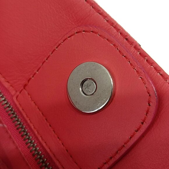 EMILIO PUCCI - Pink Light Pink White Coated Canvas Leather Tote Bag - Picture 8 of 14